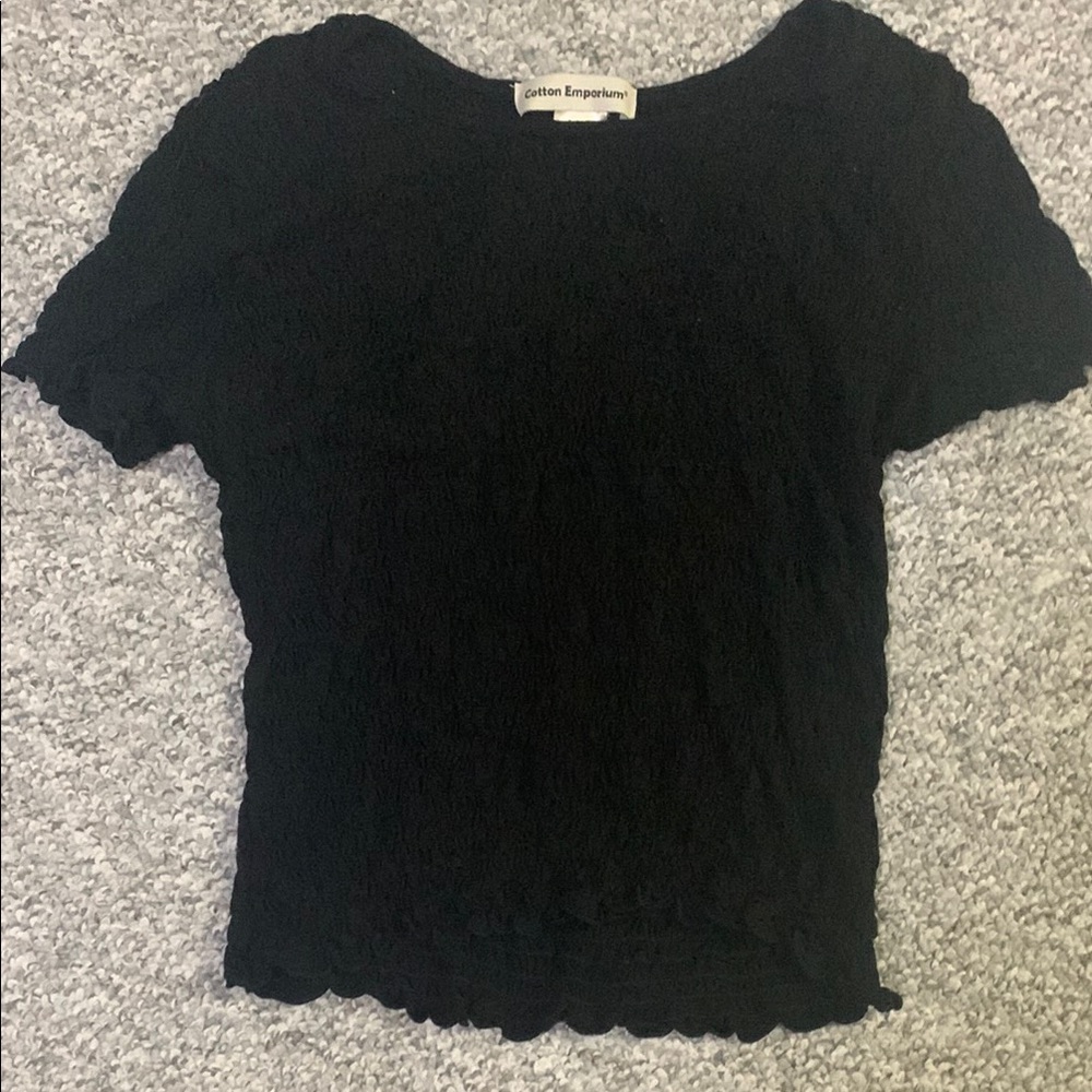 Cotton Emporium Elegant Black Blouse